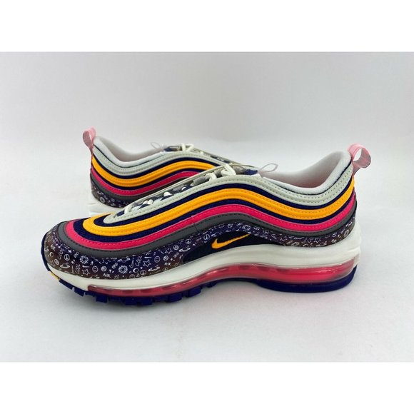 Nike Air Max 97 Purple Orange Women's Size 7 Sneakers Shoe White Pink - Picture 7 of 10